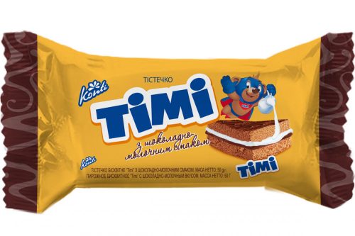 Konti Timi piskóta szelet csokoládés-tejes ízesítéssel 50g