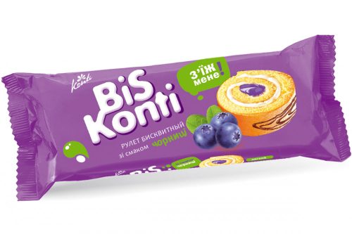 Konti BisKonti piskóta tekercs áfonya ízesítéssel 175g 