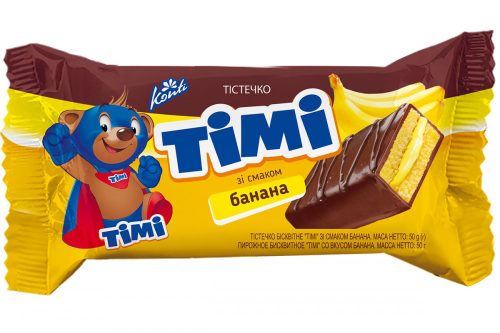 Konti Timi piskótaszelet banán ízesítésű krémmel 50g 